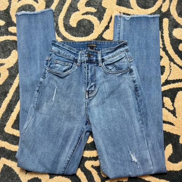 Coco + Carmen Classic Blue Straight Leg Jeans - Picture 4 of 8